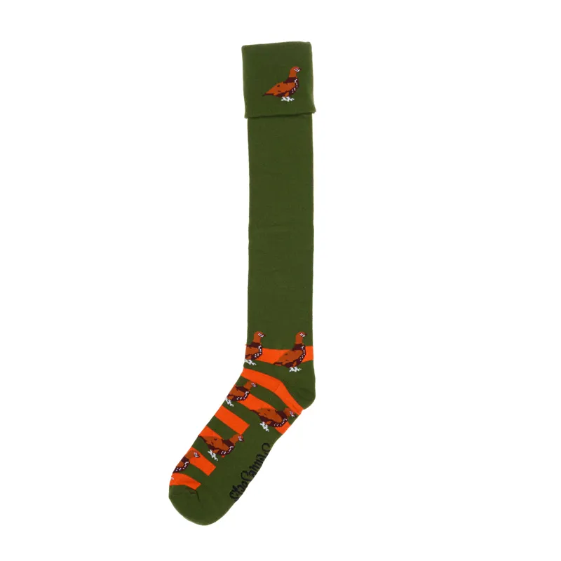 ShuttleSocks Adult Grouse Shooting/Walking Socks - Green and Orange