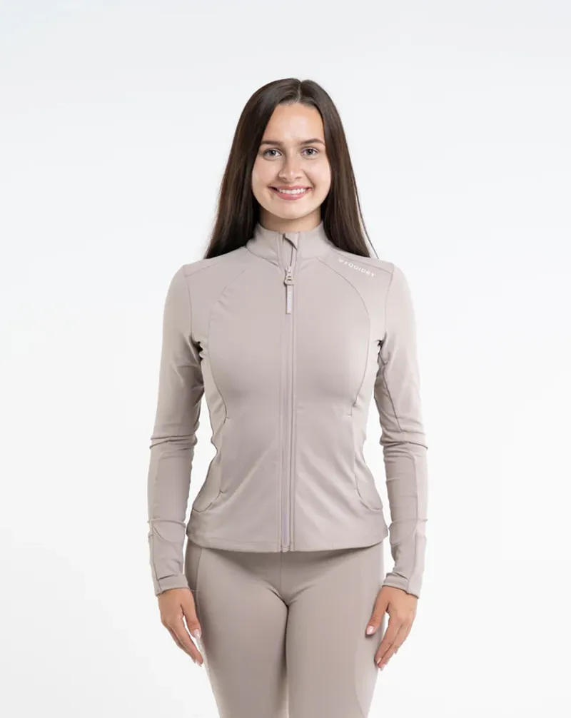 Equidry Water Repellent Zip Up Top - Sand