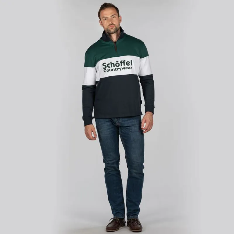 Schoffel Exeter Heritage 1/4 Zip - Navy-9