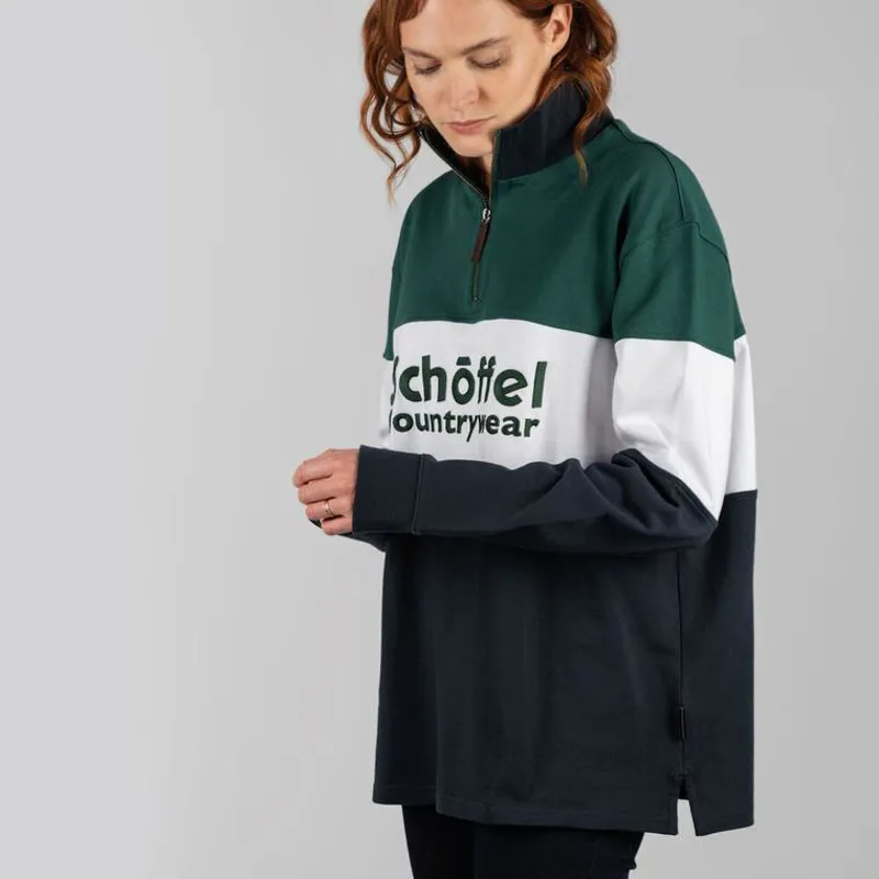 Schoffel Exeter Heritage 1/4 Zip - Navy-10