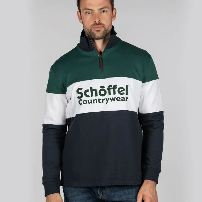 Schoffel Exeter Heritage 1/4 Zip - Navy-1
