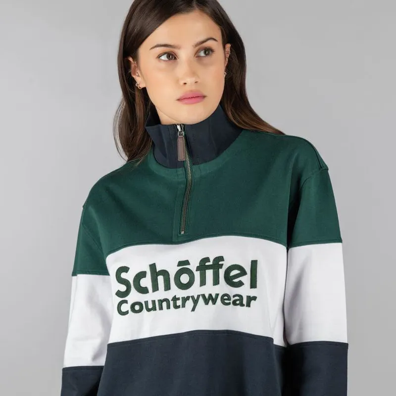 Schoffel Exeter Heritage 1/4 Zip - Navy-2