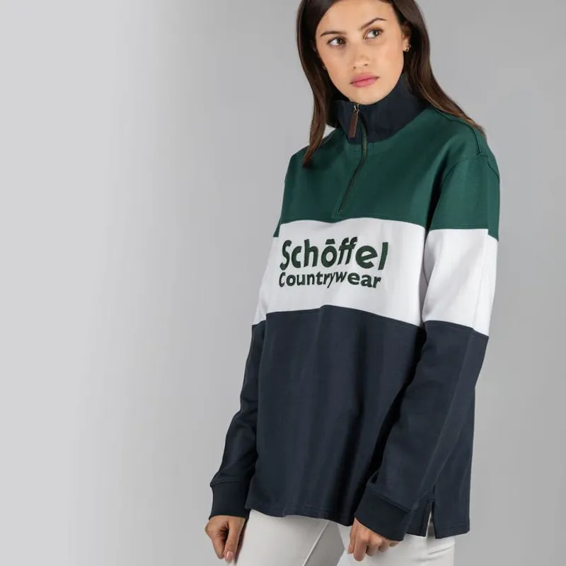 Schoffel Exeter Heritage 1/4 Zip - Navy-4