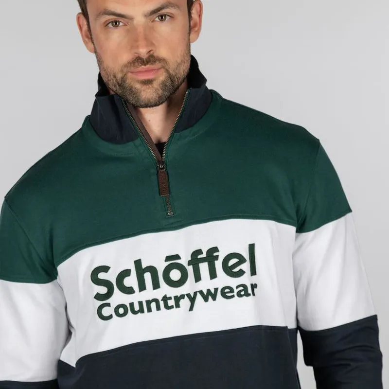 Schoffel Exeter Heritage 1/4 Zip - Navy-7