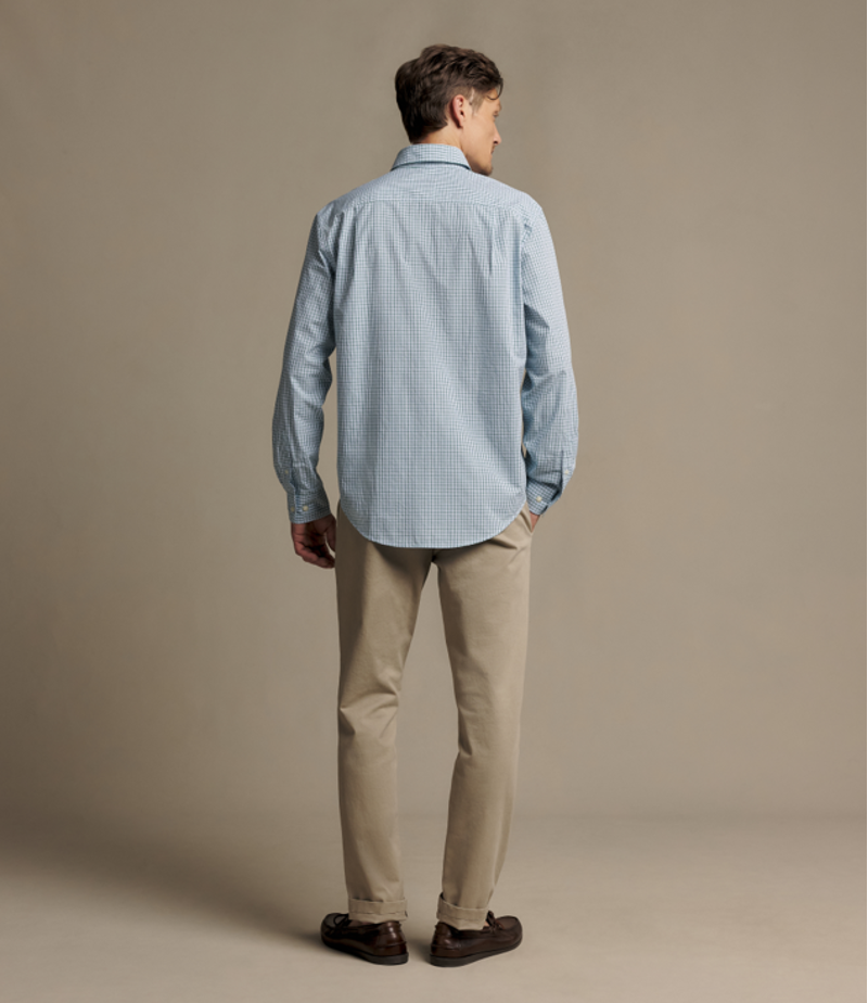 RMW Quinn Poplin Check Shirt - Green -3