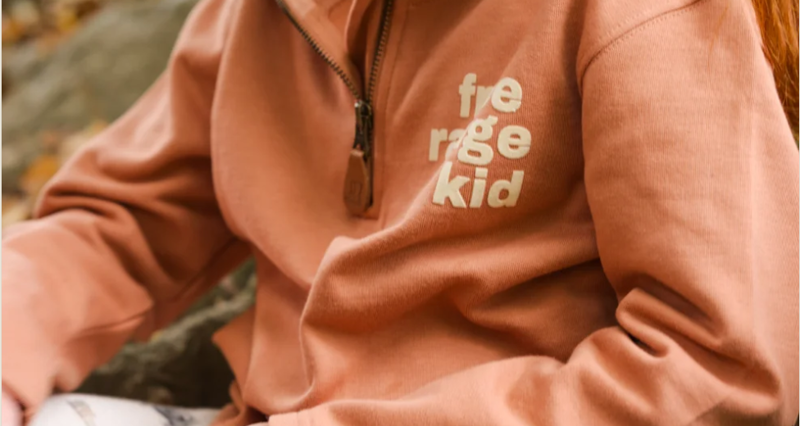 Sew Aneira 'Free Range Kid' Organic Cotton 1/4 Zip - Terracotta-1