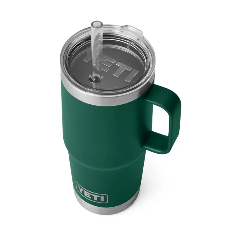 YETI Rambler 25oz Straw Lid Mug - Black Forest Green