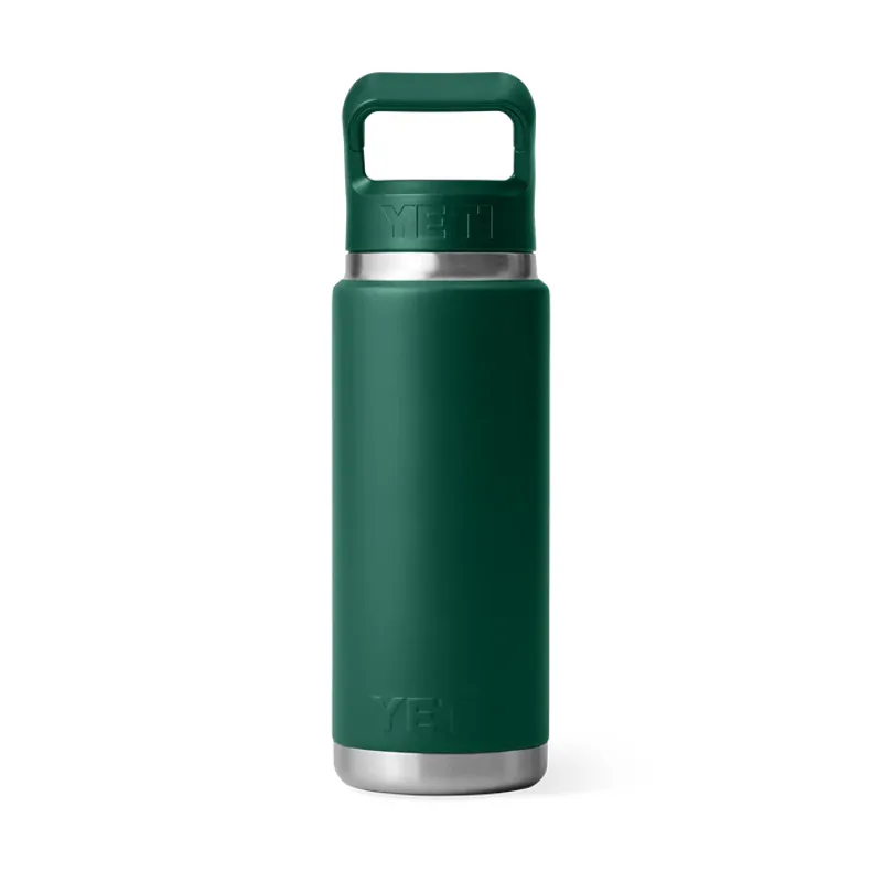 YETI Rambler 26oz Coloured Straw Cap Bottle - Black Forest Green-3