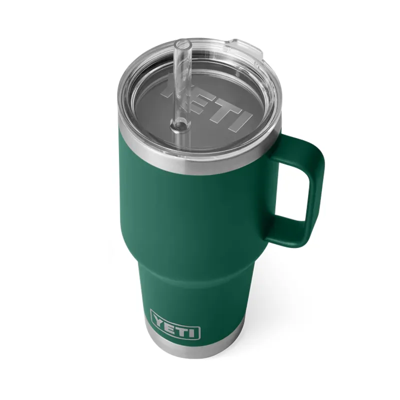 YETI Rambler 35oz Straw Lid Mug - Black Forest Green