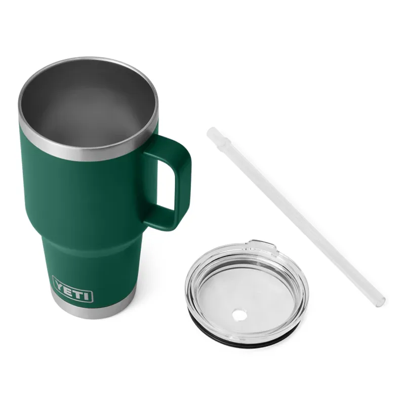 YETI Rambler 35oz Straw Lid Mug - Black Forest Green-1