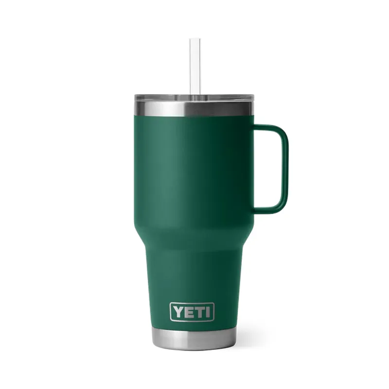 YETI Rambler 35oz Straw Lid Mug - Black Forest Green-3