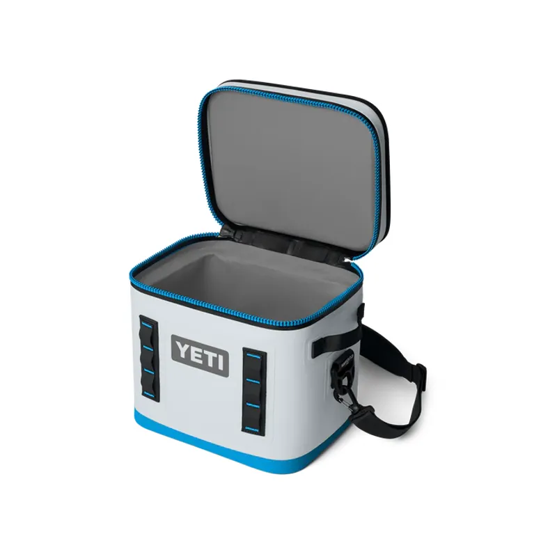 YETI Hopper Flip 12 Soft Cooler- Fog Grey/ Blue-3