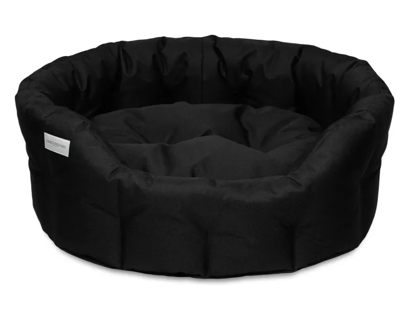 Earthbound Round Waterproof Bed - Black Small