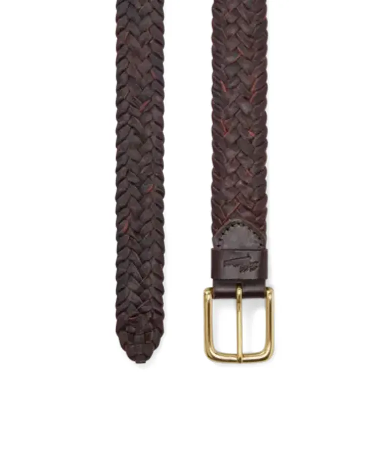 RMW Stockman Kangaroo Plaited Belt - Brandy-2