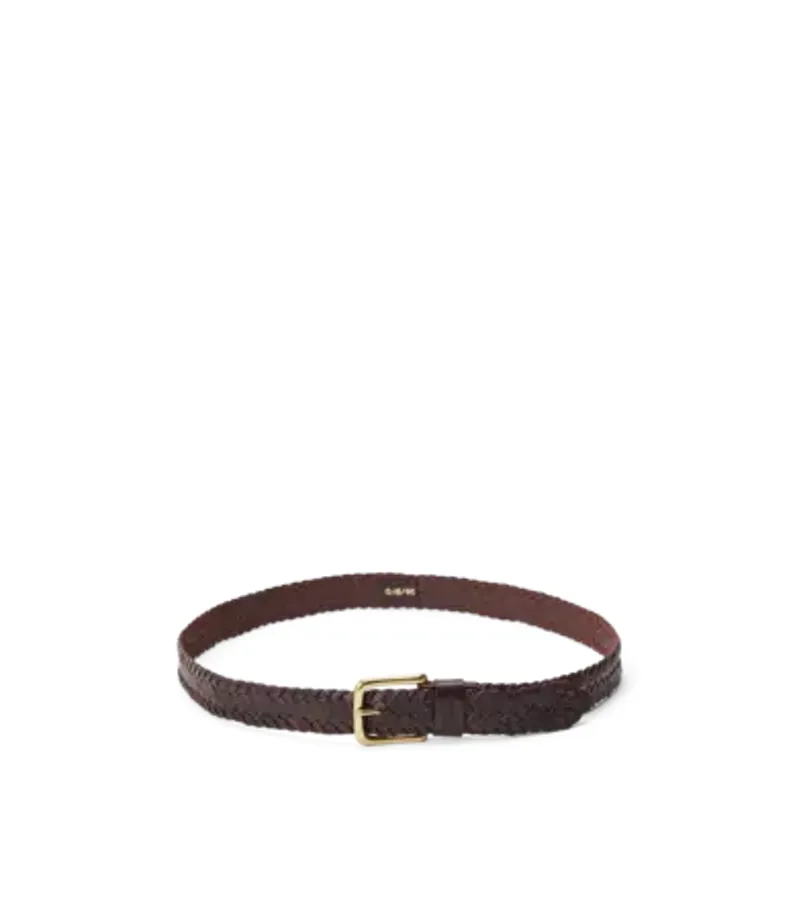 RMW Stockman Kangaroo Plaited Belt - Brandy-1