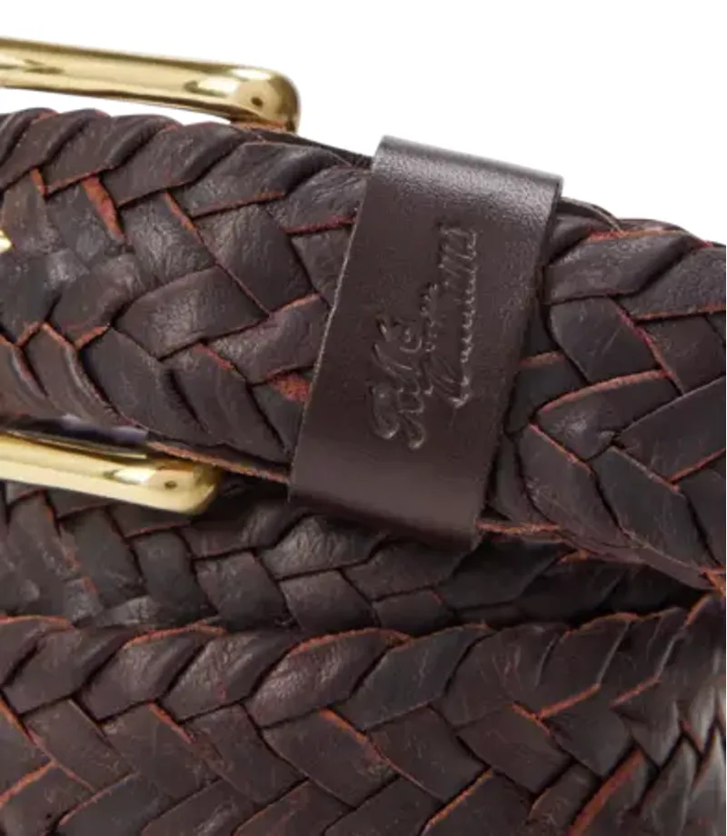 RMW Stockman Kangaroo Plaited Belt - Brandy-3