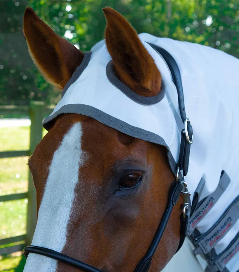 Premier Equine Buster Sweet Itch With Belly Flap - White-1