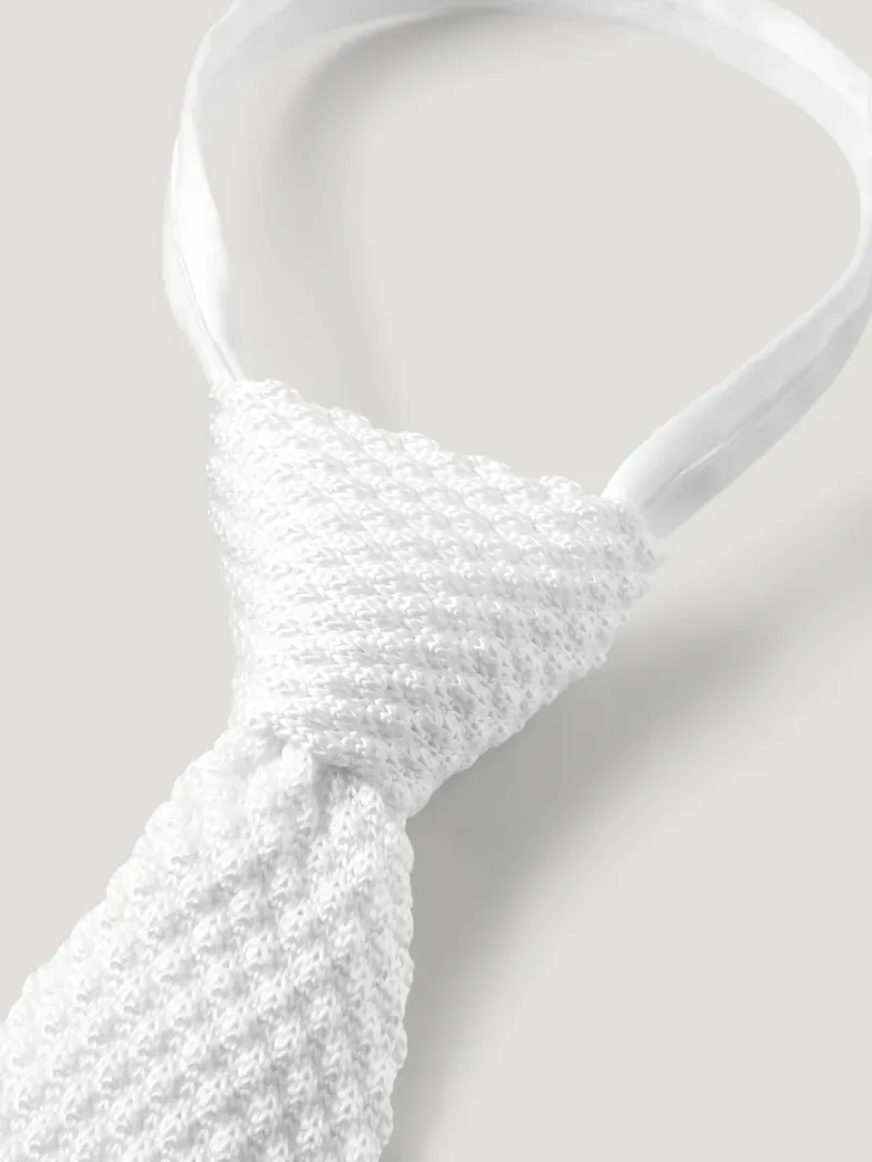 Tommy Hilfiger Adam Knit Tie With Zip - Optic White-3
