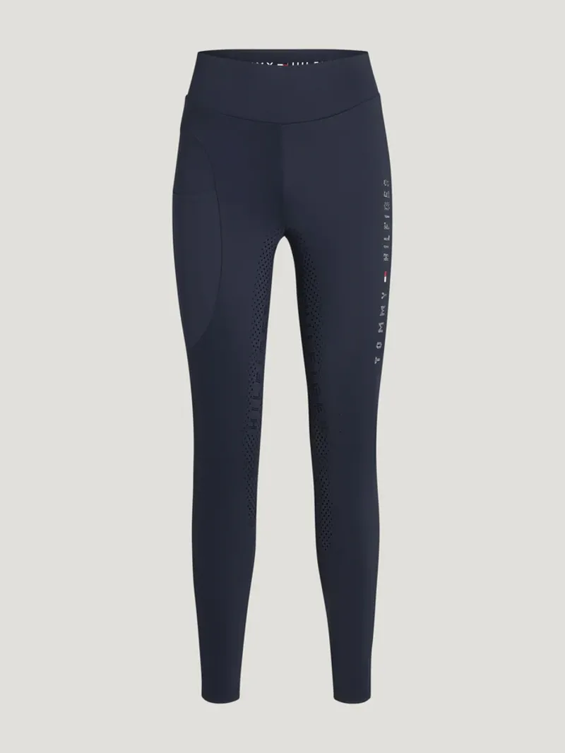 Tommy Hilfiger Elmira All-Year Rhinestone Full Grip Leggings - Desert Sky-3