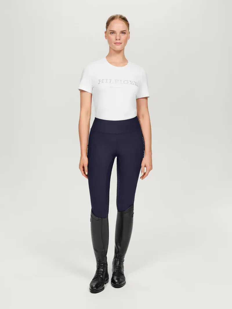 Tommy Hilfiger Devon Riding Full Grip Leggings - Desert Sky-1