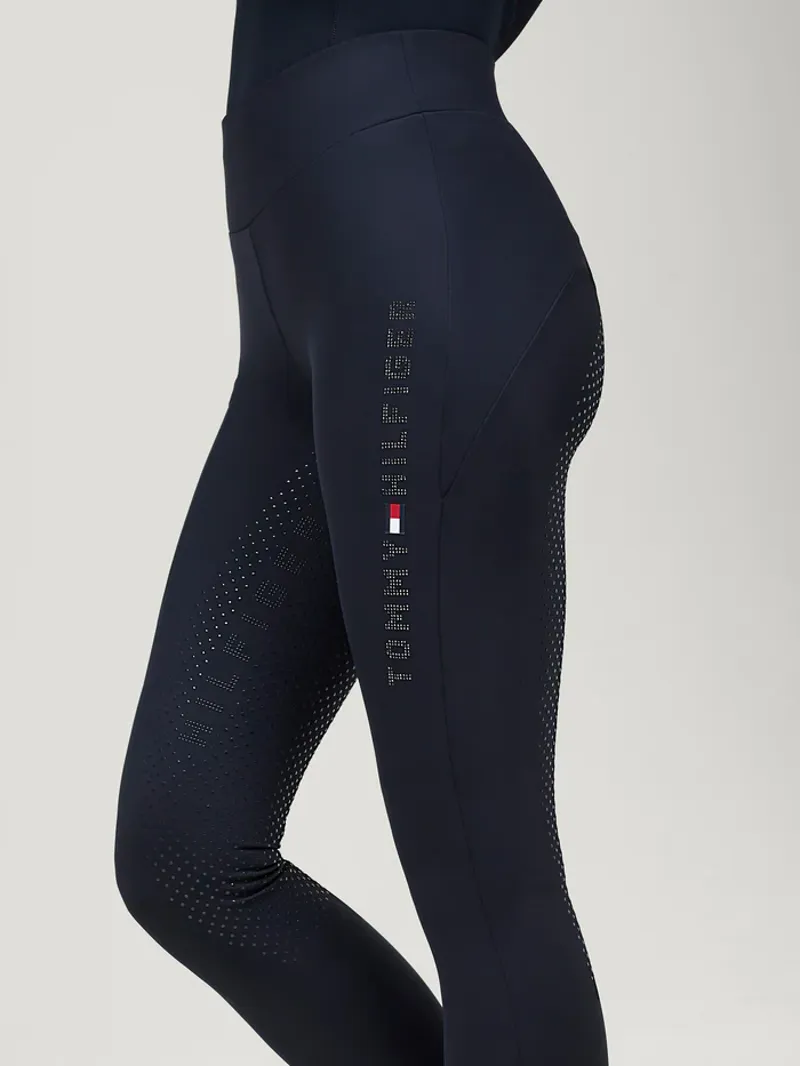 Tommy Hilfiger Elmira All-Year Rhinestone Full Grip Leggings - Desert Sky-6
