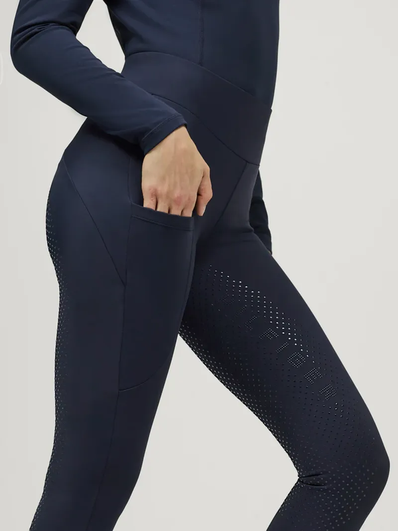 Tommy Hilfiger Elmira All-Year Rhinestone Full Grip Leggings - Desert Sky-4