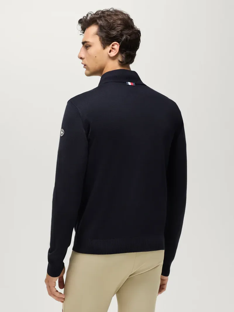 Tommy Hilfiger Gents Irvine 1/4 Zip Sweater - Desert Sky-2