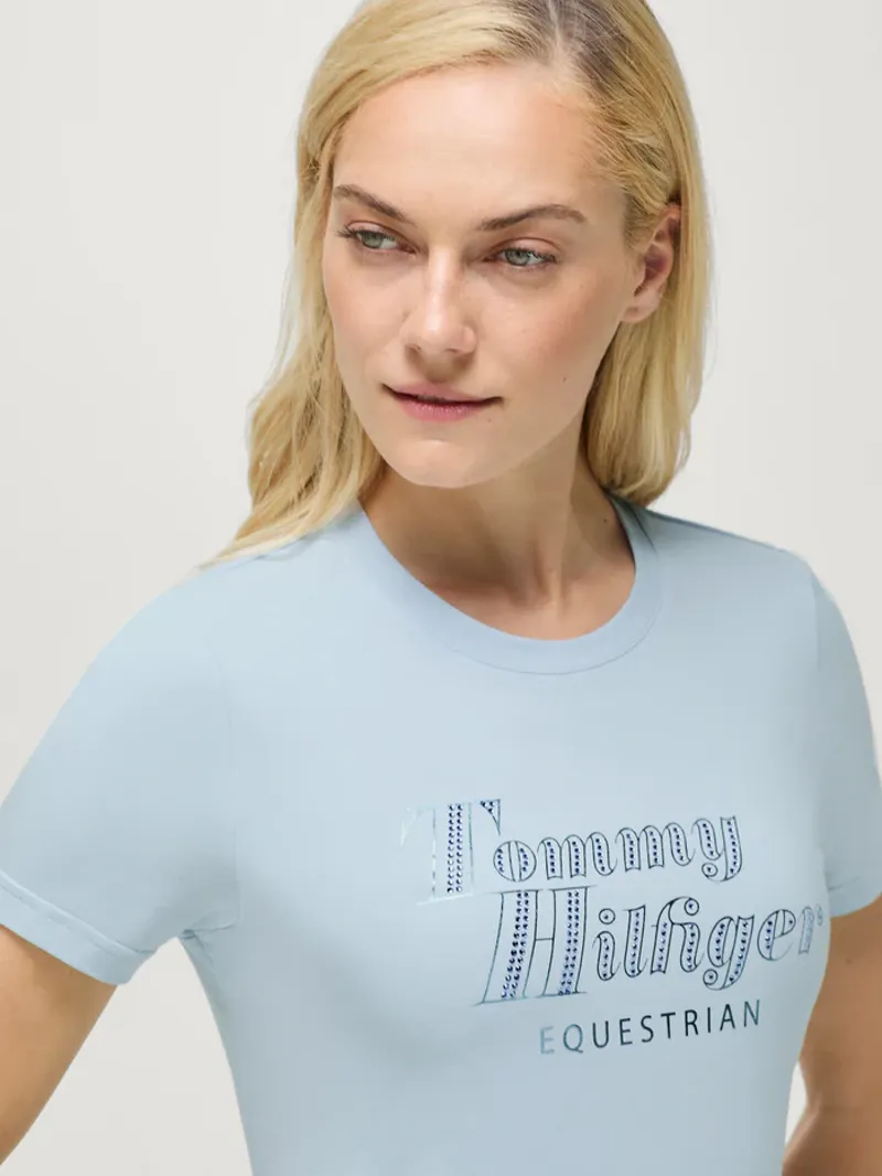 Tommy Hilfiger Malibu Rhinestone T-Shirt - Sweet Blue-2