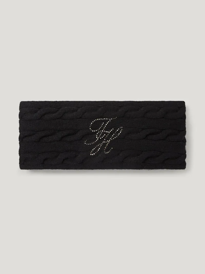 Tommy Hilfiger Maggie Rhinestone Headband - Black