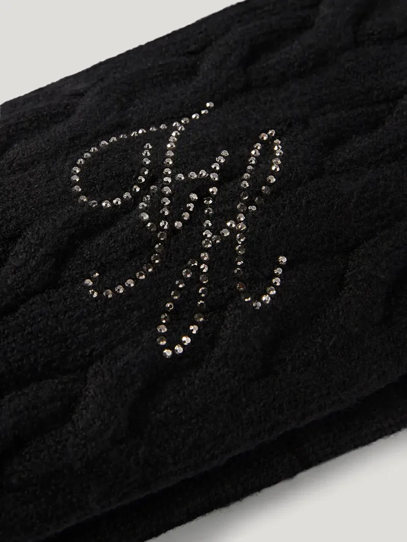 Tommy Hilfiger Maggie Rhinestone Headband - Black-3
