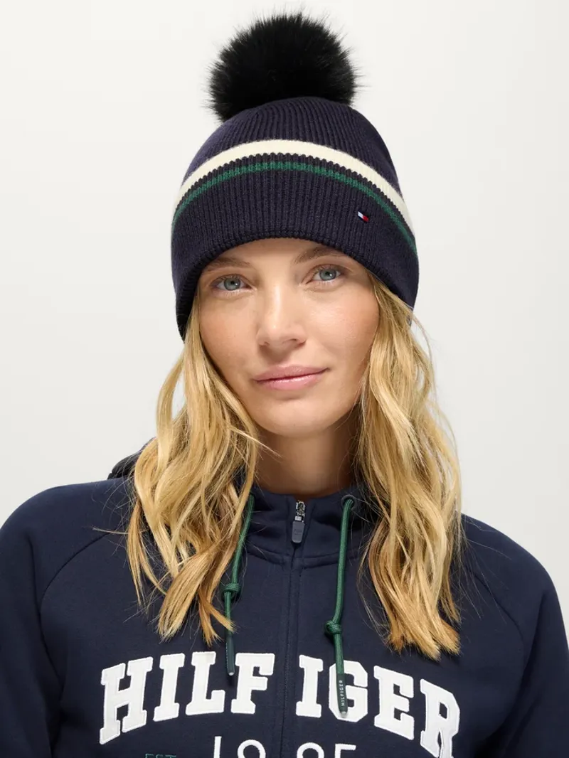Tommy Hilfiger Dean Pom Pom Beanie - Desert Sky-1