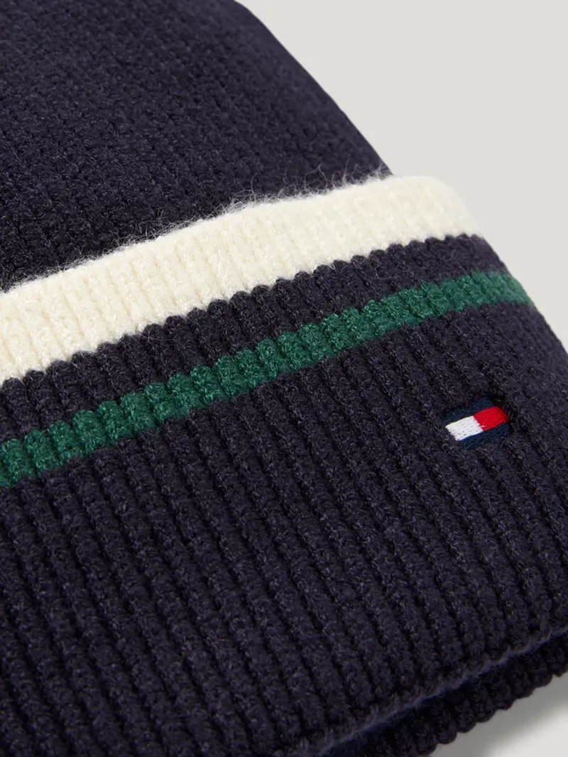 Tommy Hilfiger Dean Pom Pom Beanie - Desert Sky-3