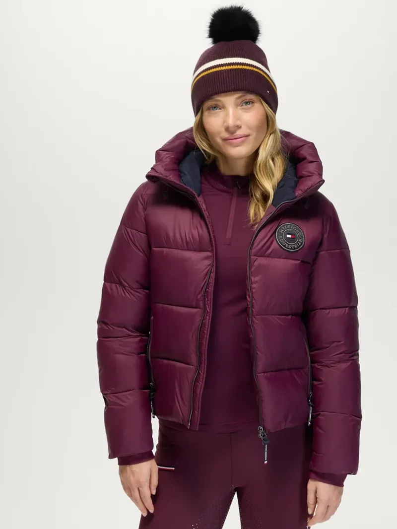 Tommy Hilfiger Dean Pom Pom Beanie - Deep Burgundy-1