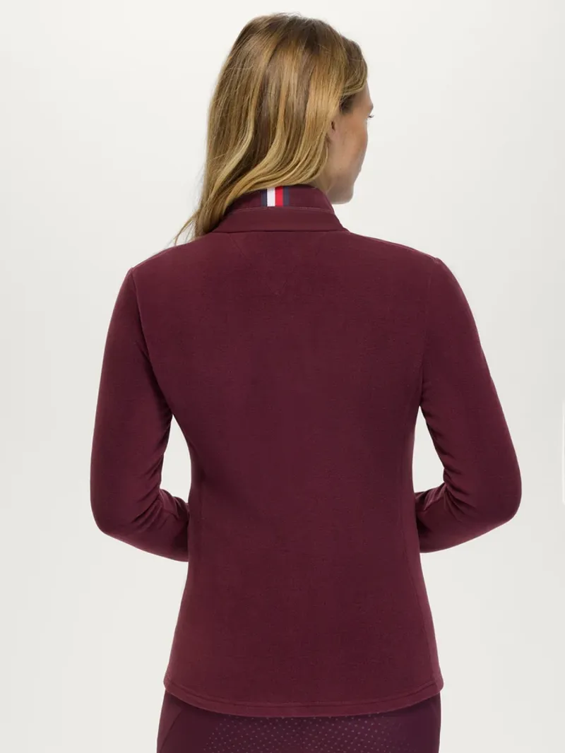 Tommy Hilfiger Elmonte Ladies Fleece Jacket - Deep Burgundy-2