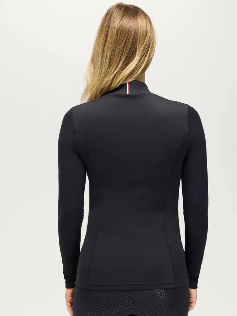 Tommy Hilfiger Amelie Ladies Rhinestone High Neck Baselayer - Black-1