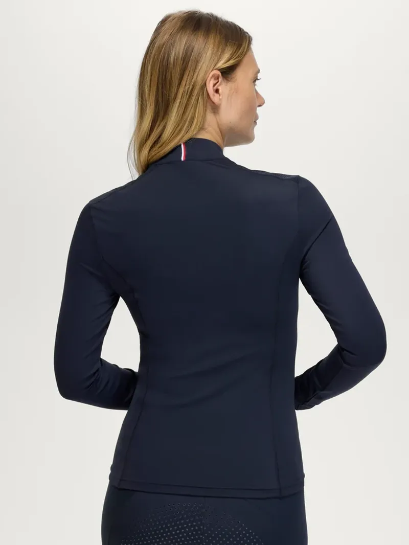 Tommy Hilfiger Echo Ladies 1/4 Zip Base Layer - Desert Sky-1