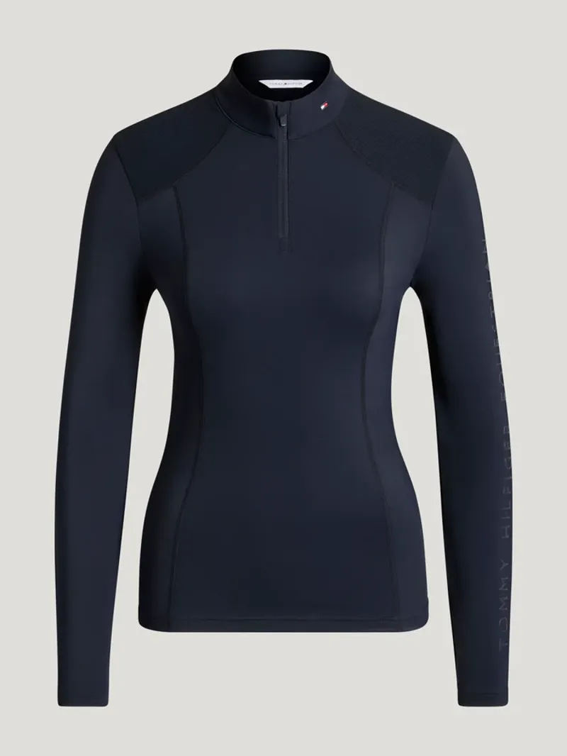 Tommy Hilfiger Echo Ladies 1/4 Zip Base Layer - Desert Sky-3