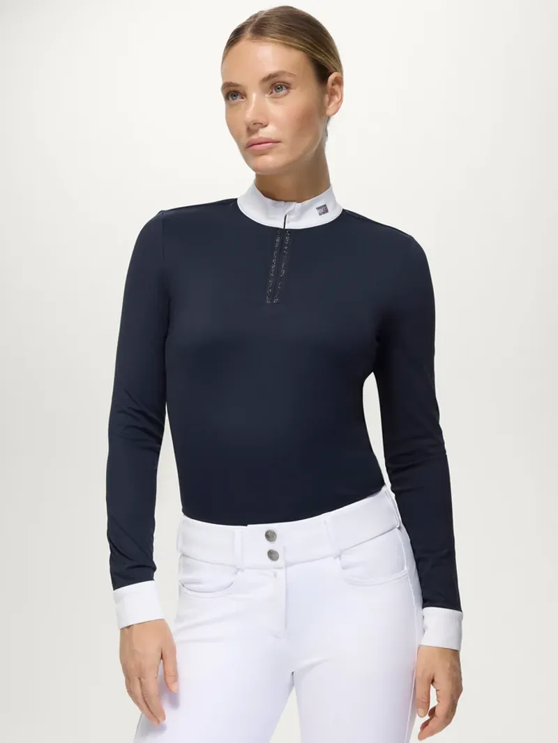Tommy Hilfiger Monica Ladies Rhinestone Show Shirt - Dessert Sky