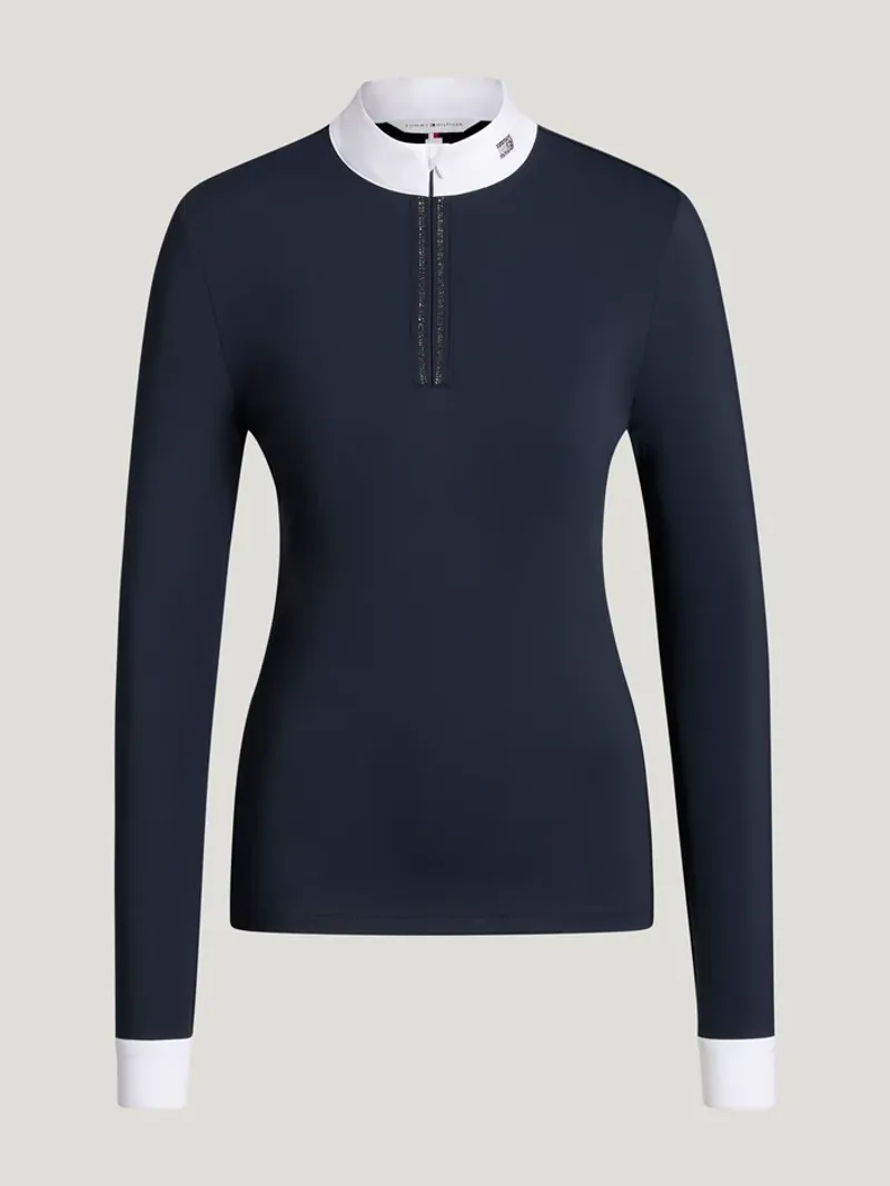 Tommy Hilfiger Monica Ladies Rhinestone Show Shirt - Dessert Sky-3