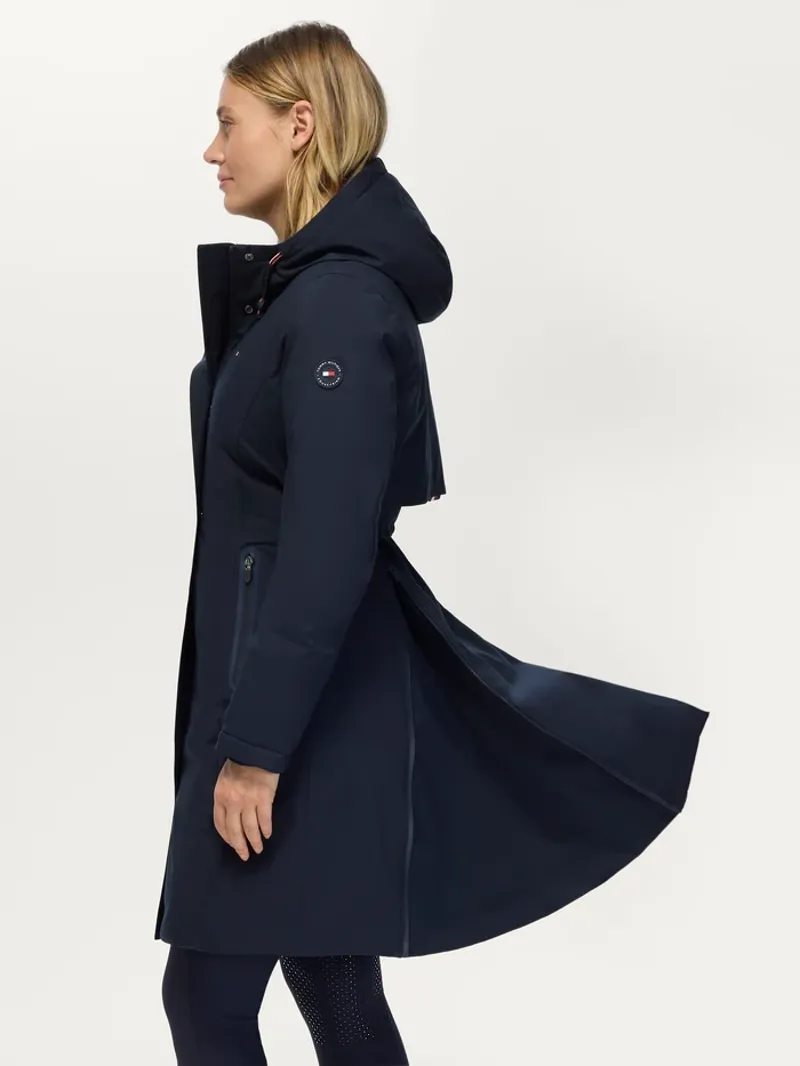 Tommy Hilfiger Loma Ladies Long Riding Parka - Desert Sky-2