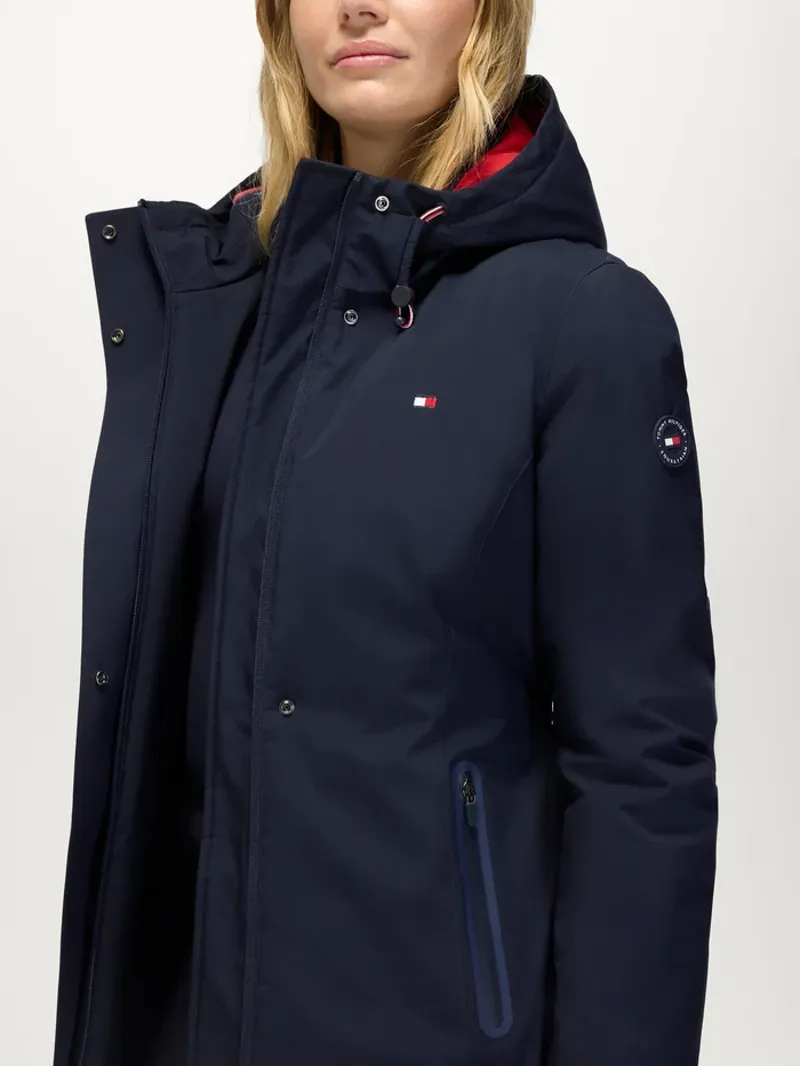 Tommy Hilfiger Loma Ladies Long Riding Parka - Desert Sky-3