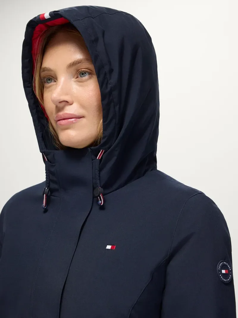 Tommy Hilfiger Loma Ladies Long Riding Parka - Desert Sky-4