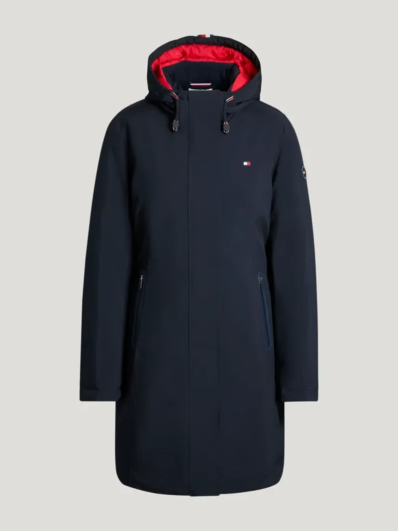 Tommy Hilfiger Loma Ladies Long Riding Parka - Desert Sky-5