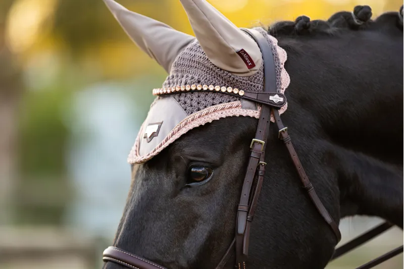 LeMieux Loire Satin Fly Hood - Truffle-4