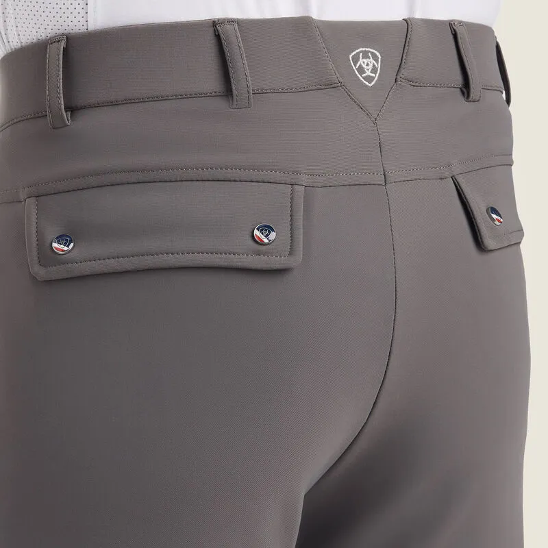 Ariat Tri Factor Knee Patch Breech - Plum Grey-2