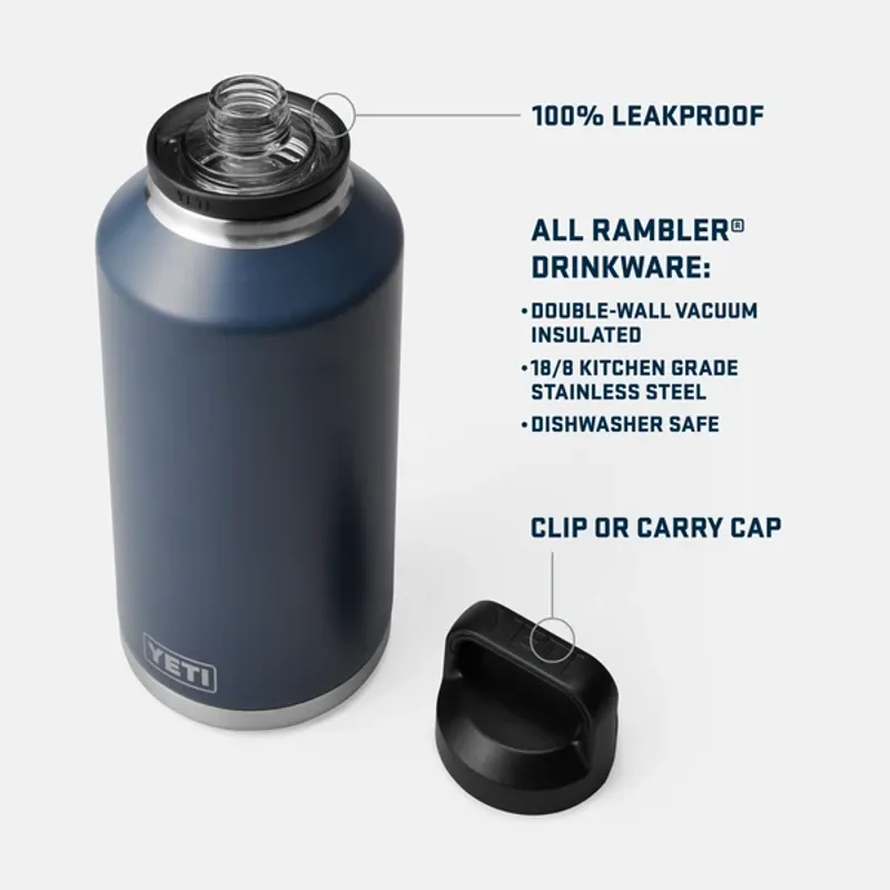 YETI Rambler 64oz Bottle Coloured Chug Cap - Olive/ King Crab-2