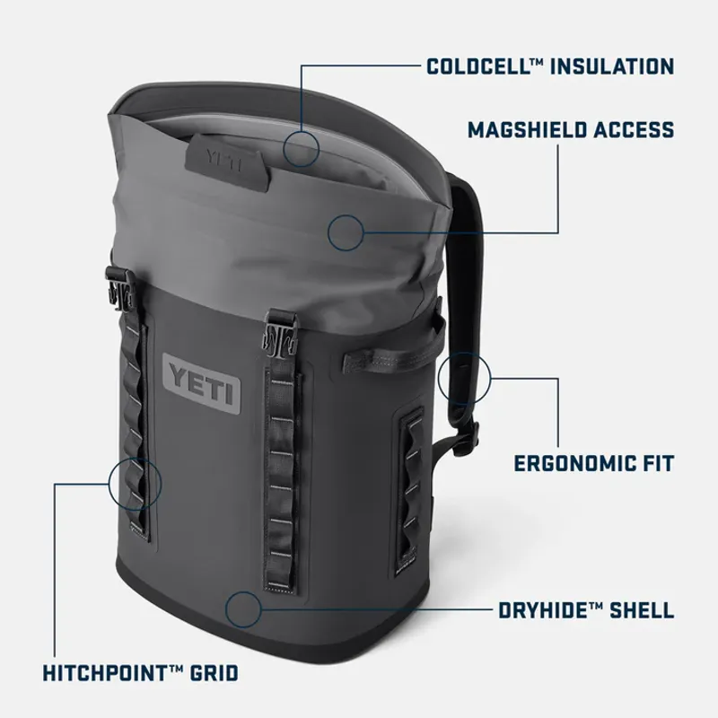 YETI Hopper Backpack M20 Soft Cooler - Navy-5