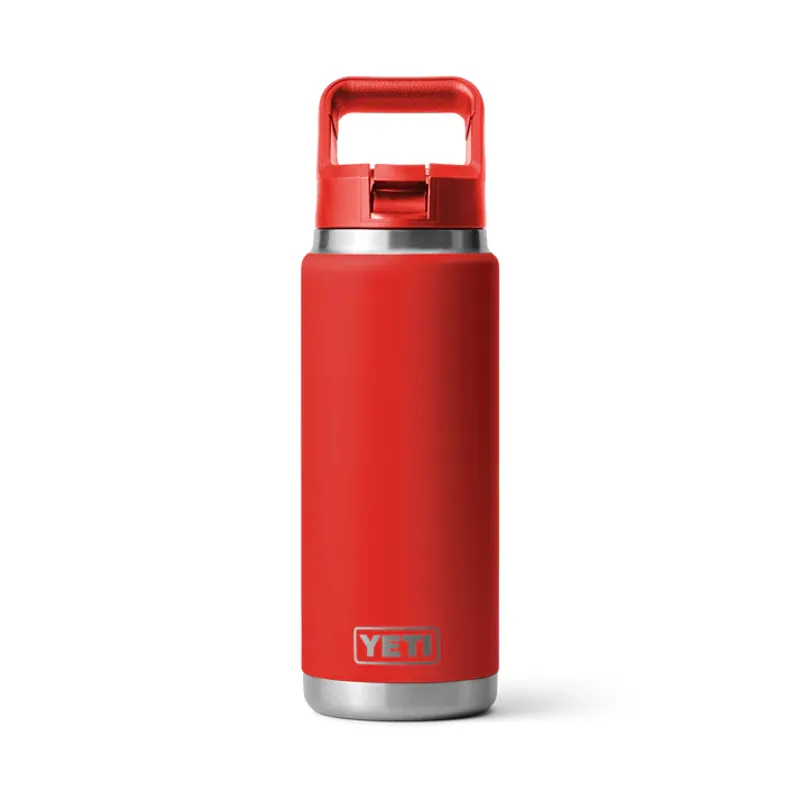 YETI Rambler 26oz Bottle With Straw Cap - Rescue Red
