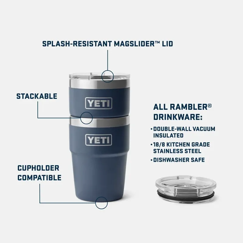 YETI Rambler 16oz Stackable Cup - Tahini-3