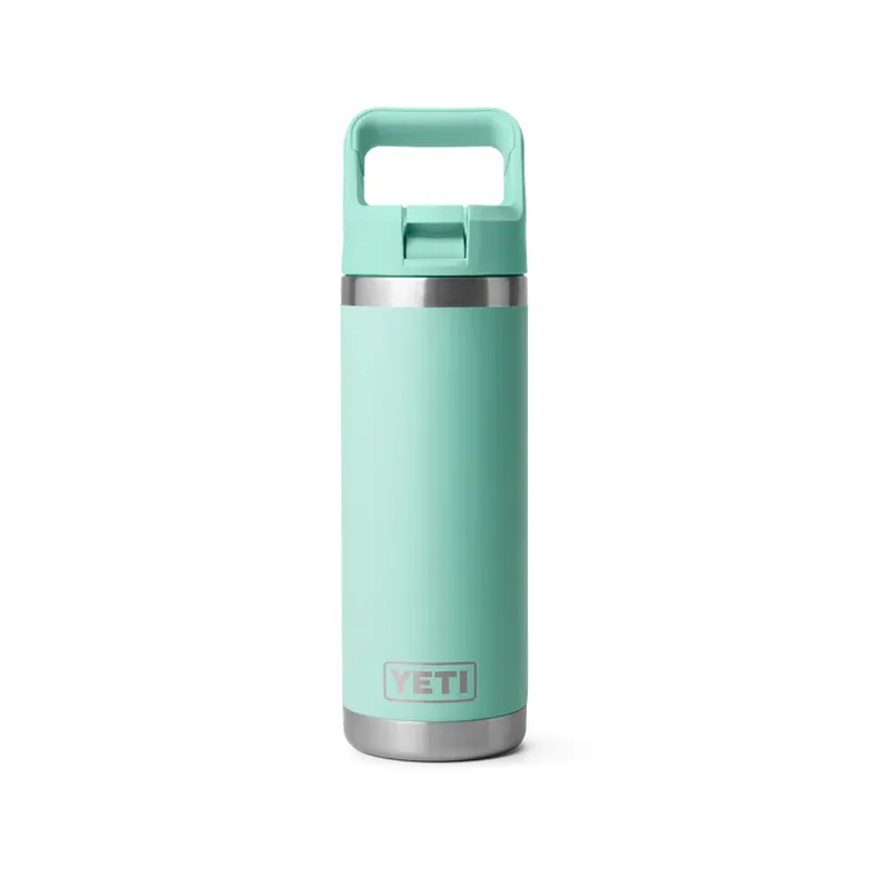 YETI Rambler 18oz Coloured Straw Cap Bottle - Seafoam